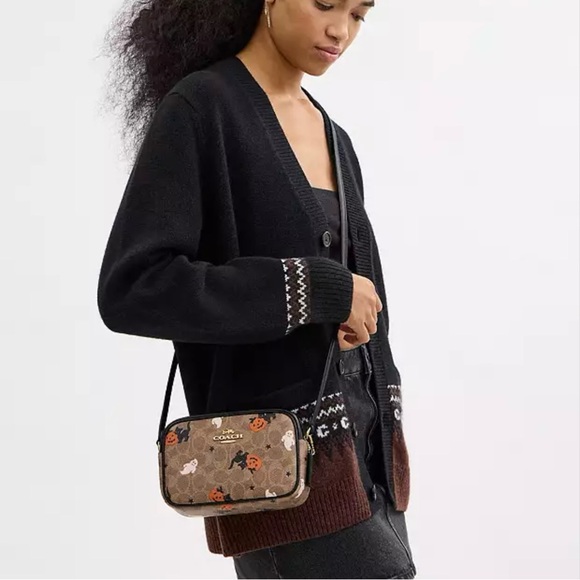 NWT ❤️ Coach Mini Jamie Camera Bag Signature Canvas Halloween CW432 - Picture 14 of 14